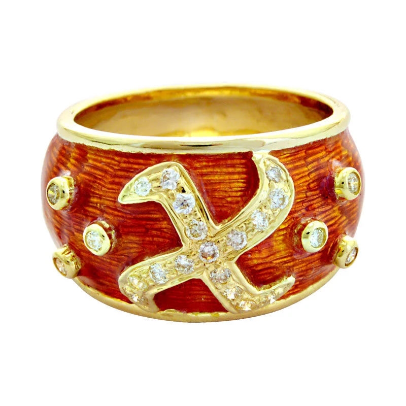 wedding sets for women -Ring-Diamond (Enamel)