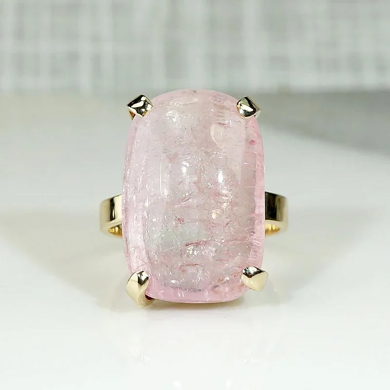 custom promise rings -Fairytale Pink Tourmaline Dream Ring