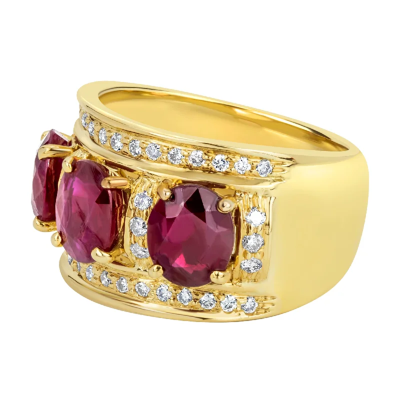 stackable rings for weddings -Ring - Ruby And Diamond