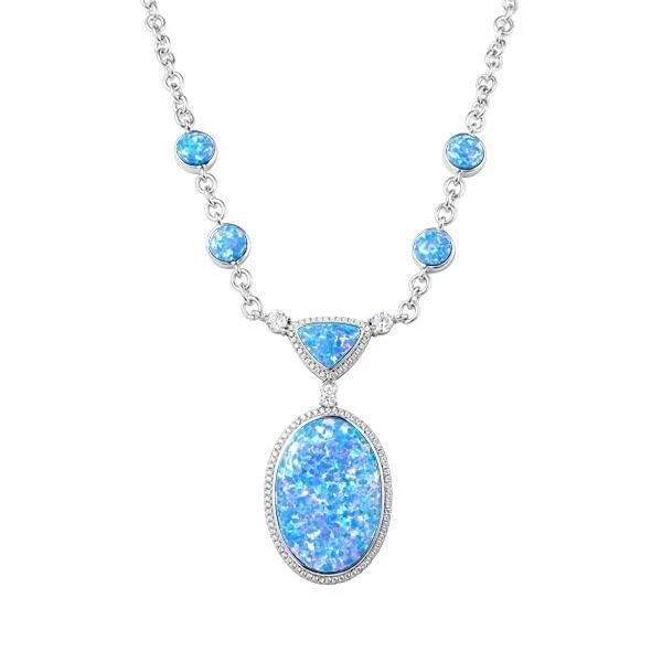 elegant chain necklaces for women -Sterling Silver Opal Poolside Necklace by Alamea