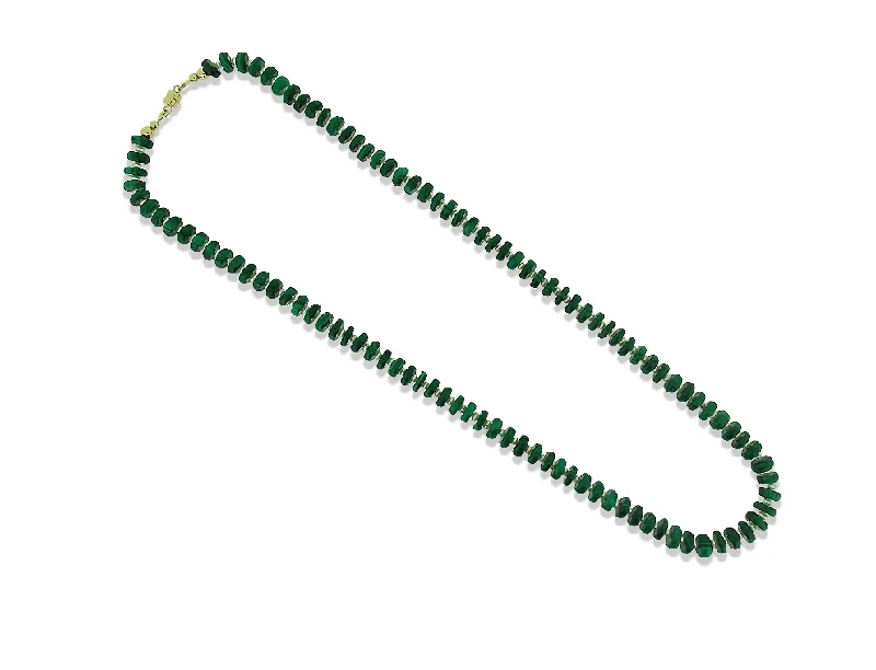 luxury necklaces for women -Malachite and Pearl Necklace