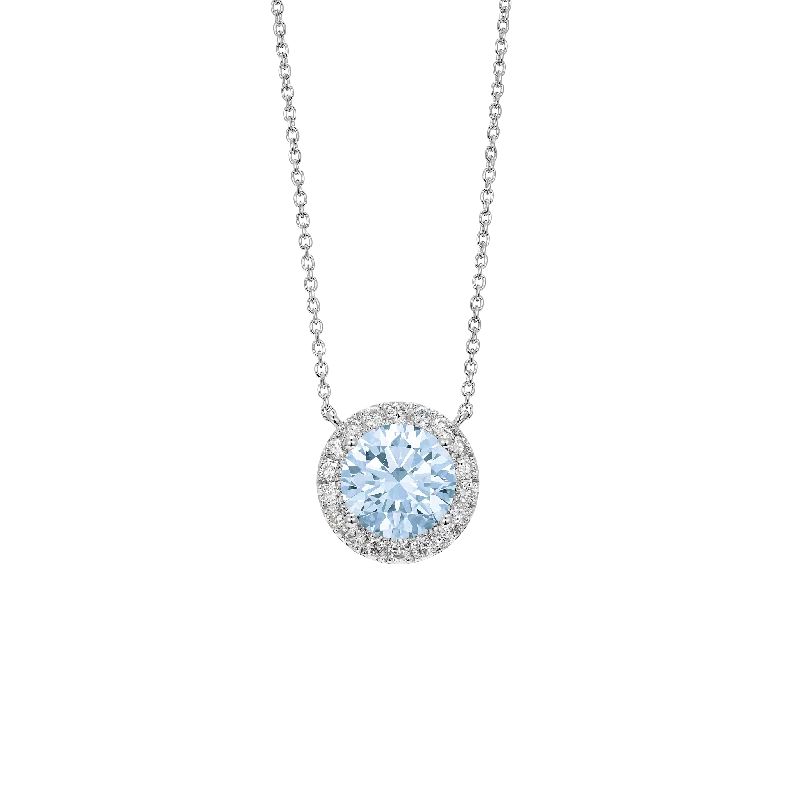 charm pendant necklaces for women -The Blue Halo Pendant