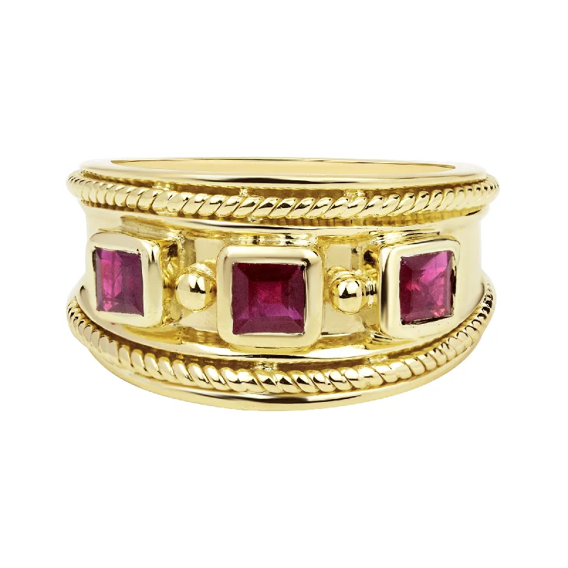 custom wedding bands for women -Ring - Ruby