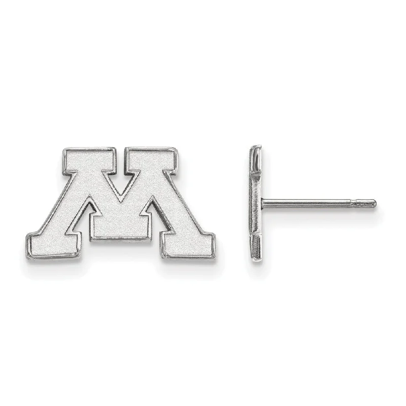 minimalist earrings for women -Sterling Silver University of Minnesota XS (Tiny) Post Earrings