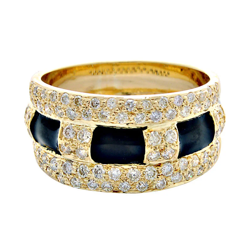 fashion rings for women -Ring-Diamond (Enamel)