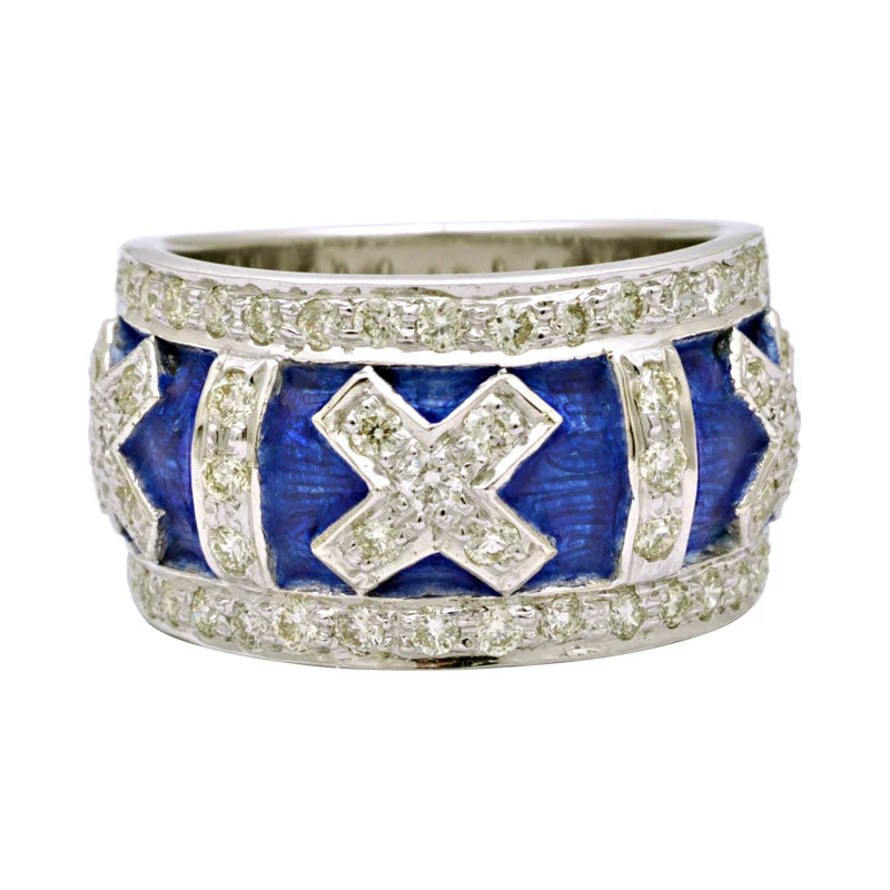 stackable rings for women -Ring-Diamond (Enamel)