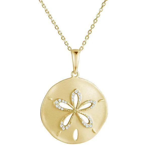 bridal necklaces for women -Sterling Silver Ocean Isle Sand Dollar Pendant by Alamea