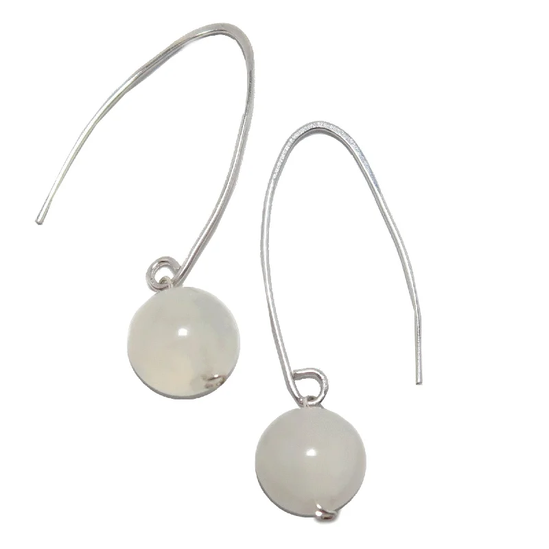 sterling silver earrings for women -White Calcite Earrings Clear Mind Healing Crystals