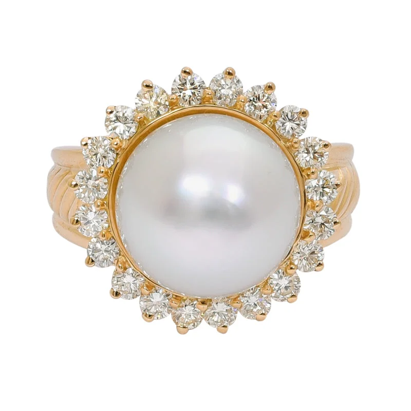 white gold engagement rings -Ring- South Sea.S. Pearl and Diamond