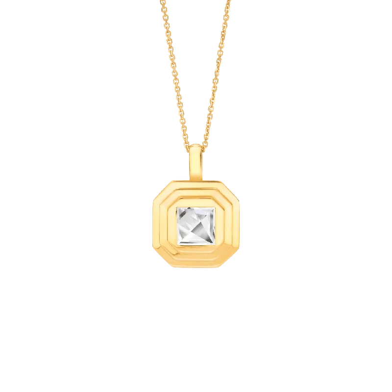 personalized gold necklaces for women -The Lightbox Cut Pendant