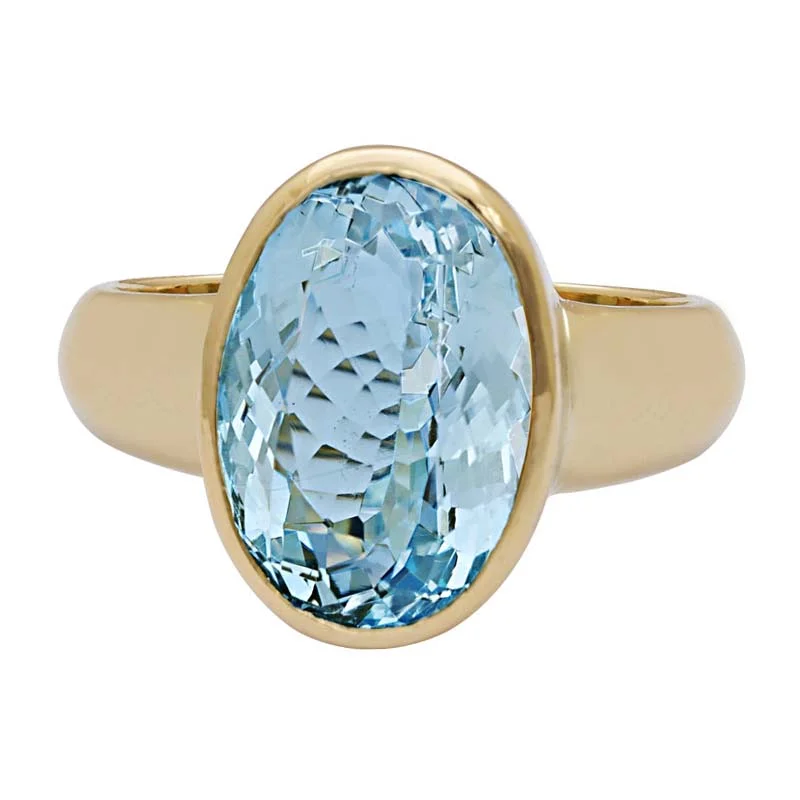 trendy rings for women -Ring-aquamarine