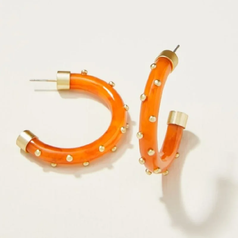 large hoop earrings for women -Harbor Resin Hoop Earrings - Carmel