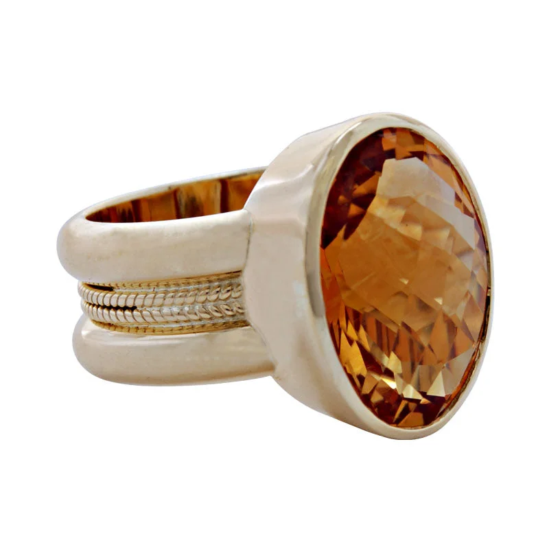 wedding rings for women -Ring-Citrine