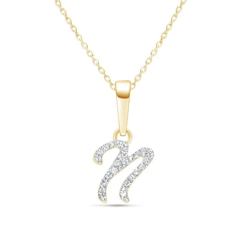 personalized necklaces for women -Cursive Diamond Initial Necklace