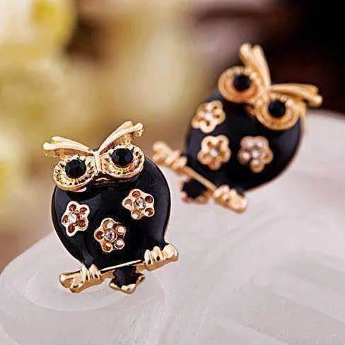 large hoop earrings for women -Hoot Hoot Owl Earrings