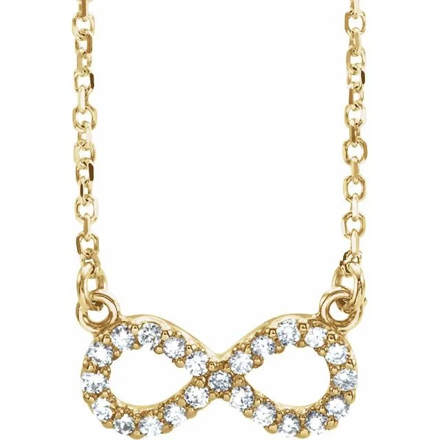 gold chain necklaces for women -1/10 CTW Diamond Infinity-Inspired 16" Necklace