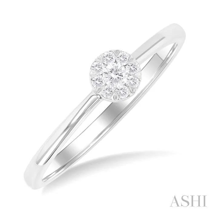 unique necklaces for women -ROUND SHAPE LOVEBRIGHT PETITE DIAMOND RING