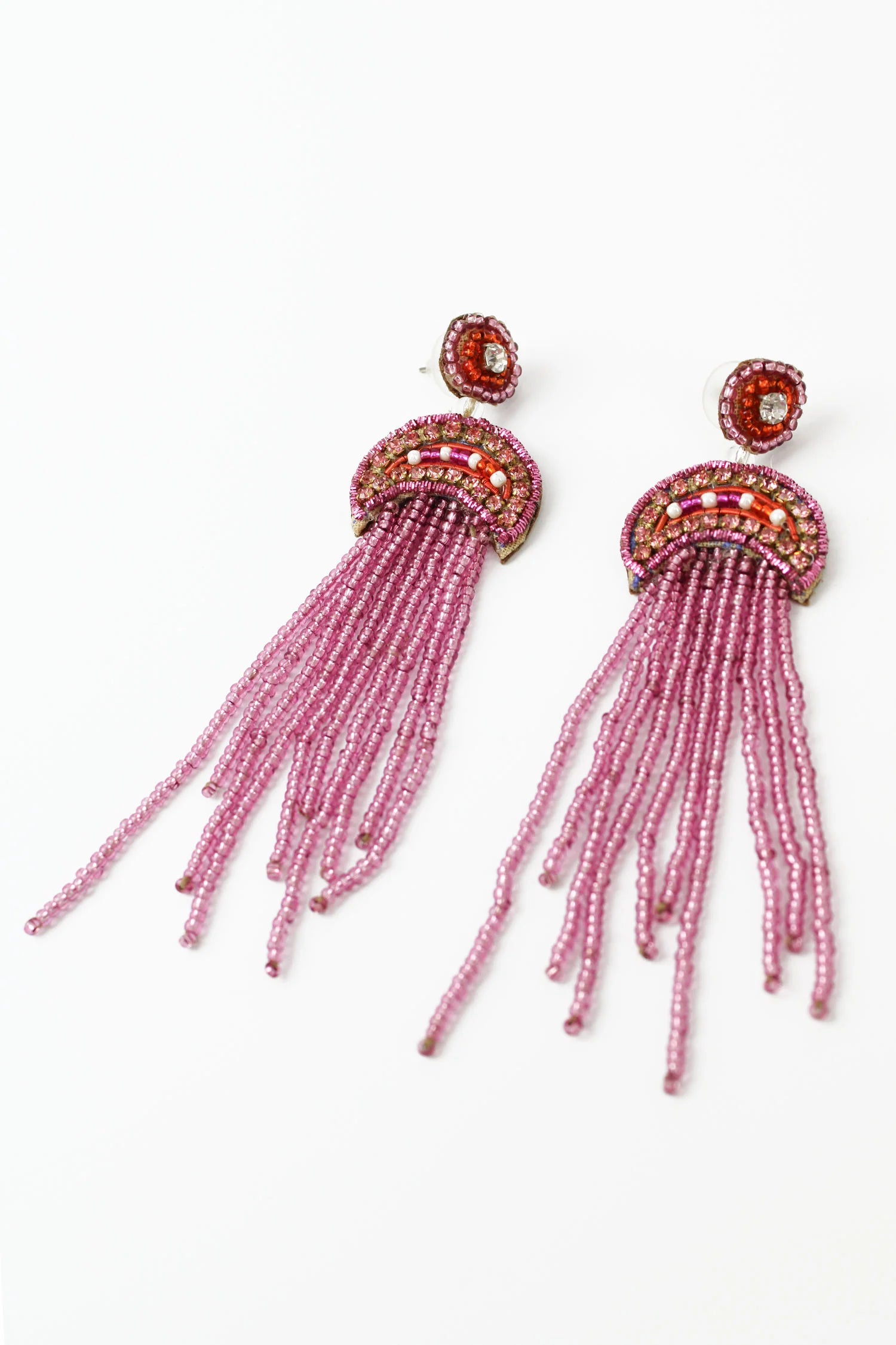 designer earrings for women -My Doris Pink Jellyfish Earrings