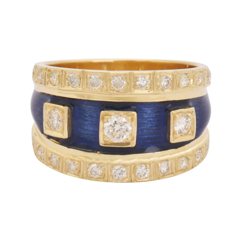 wedding bands for women -Ring- Diamond (Enamel)