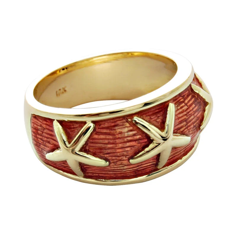 matching rings for couples -Ring-Plain Gold (Enamel)