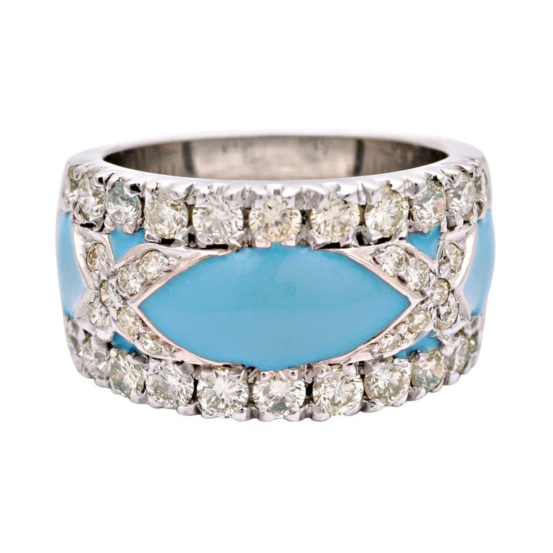 unique rings for women -Ring-Diamond (Enamel)