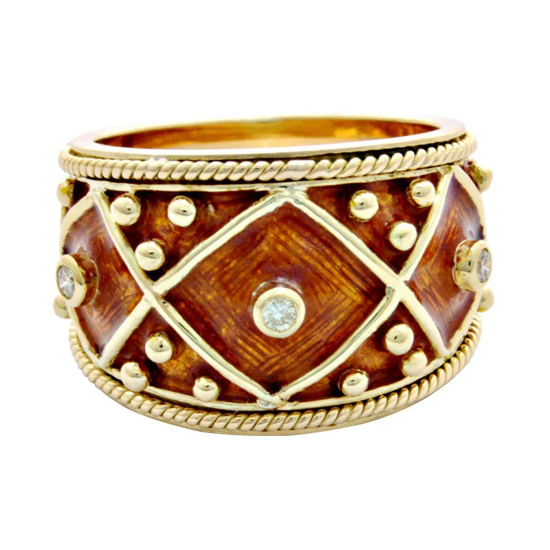 luxury rings for women -Ring-Diamond (Enamel)