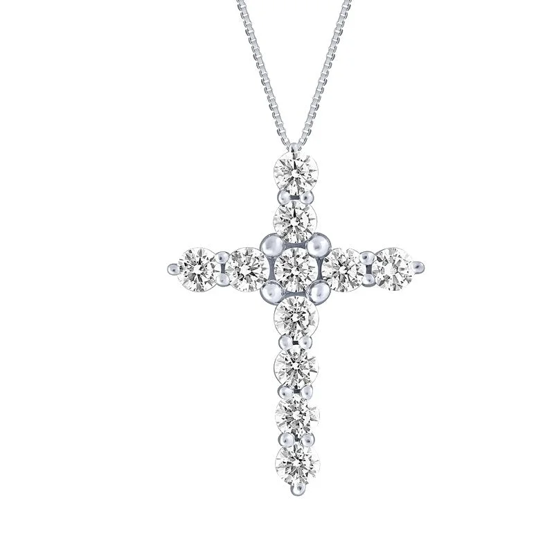 vintage gold necklaces for women -1/2ctw Diamond Cross Pendant