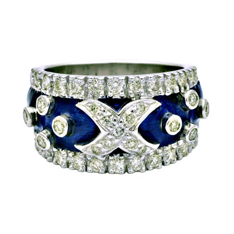 luxury wedding rings for women -Ring-Diamond (Enamel)