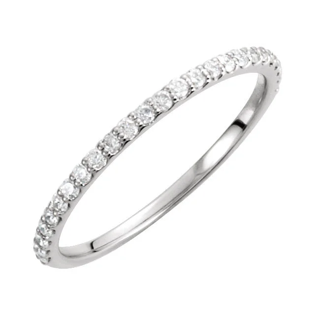 celestial necklaces for women -14K White Gold 1/4 CTW Diamond Anniversary Wedding Band