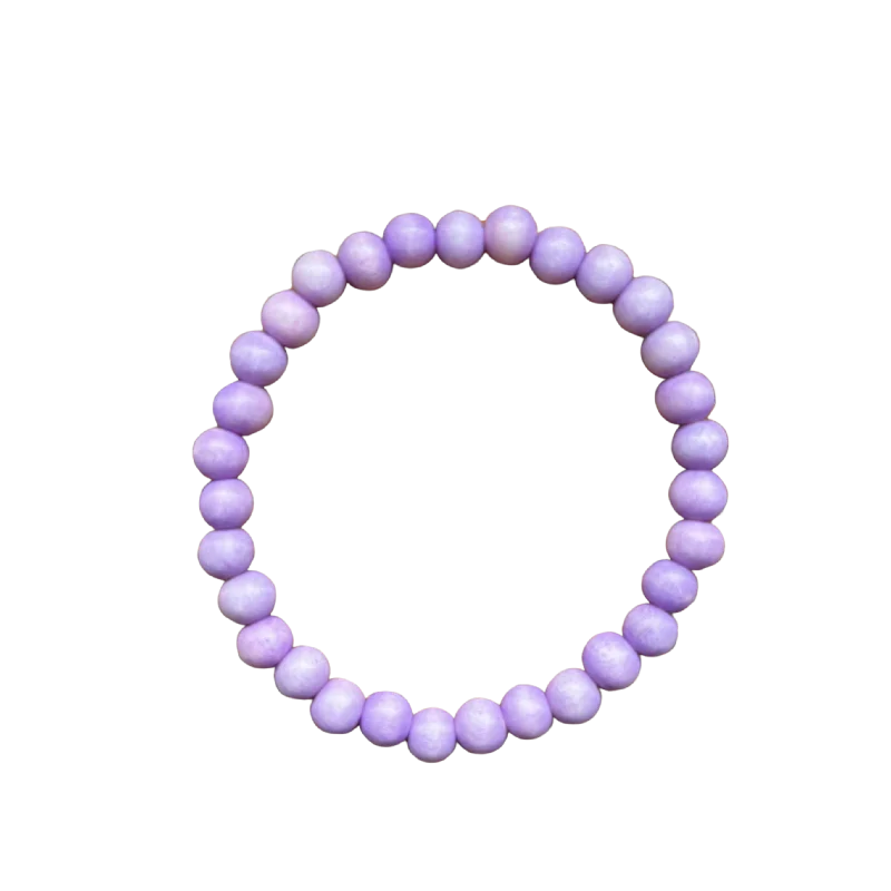 Lavender Wood 6mm Bracelet