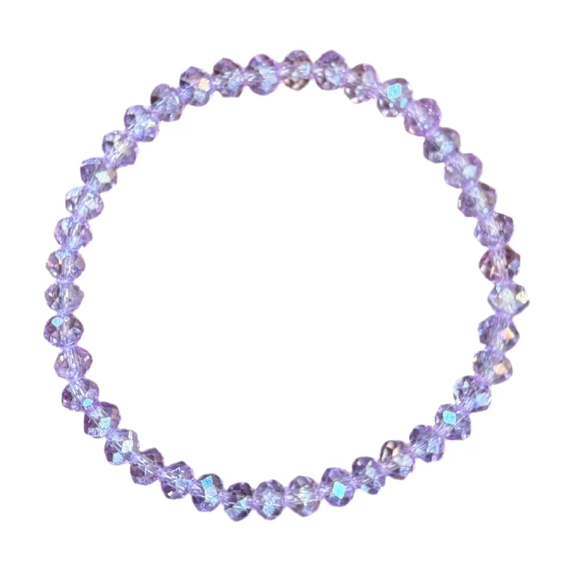 Lilac Flirt AB Faceted Rondelle 6mm Bracelet