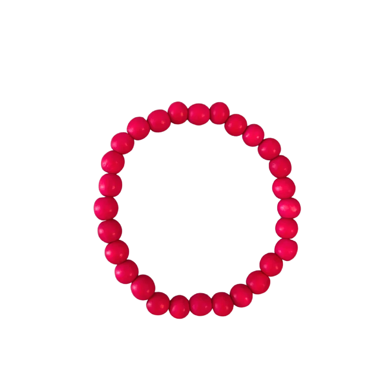 Barbie Pink Wood 6mm Bracelet