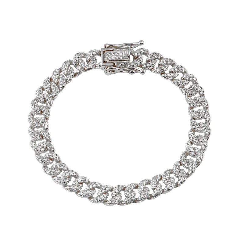 Pave Cuban Chain Bracelet