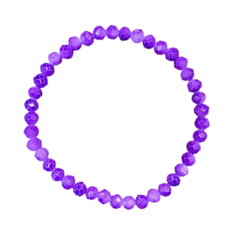 Purple Magic Faceted Rondelle 6mm Bracelet