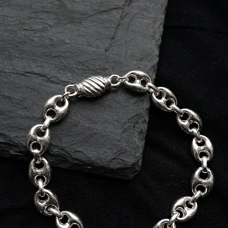 Puffed Anchor Bracelet