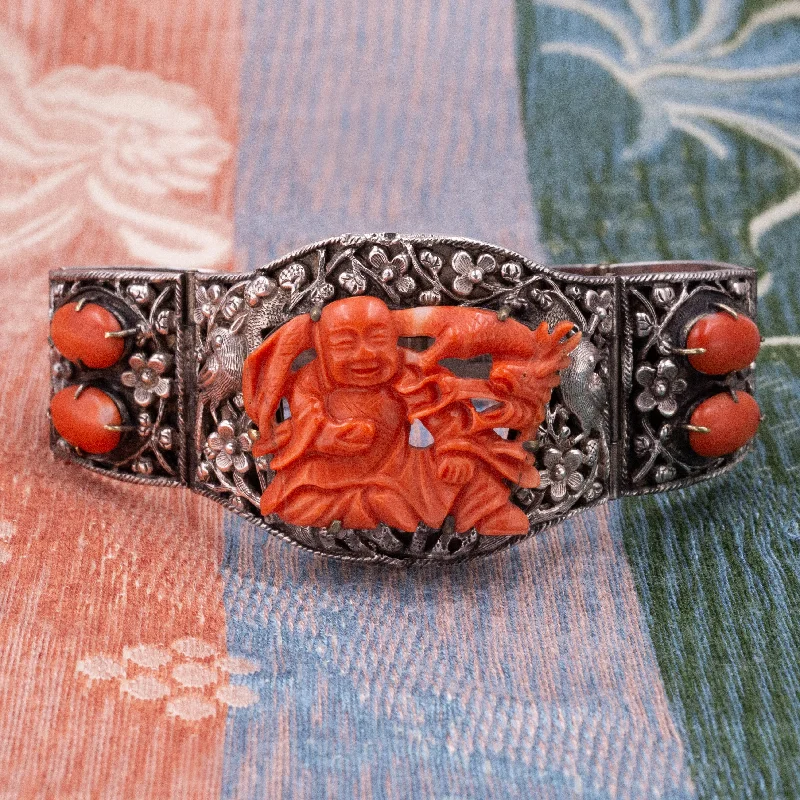 Chinese Export Coral Bracelet