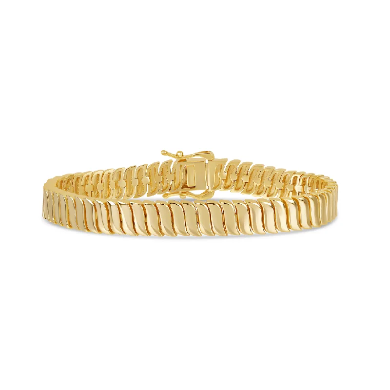 Golden Wave Tennis Bracelet