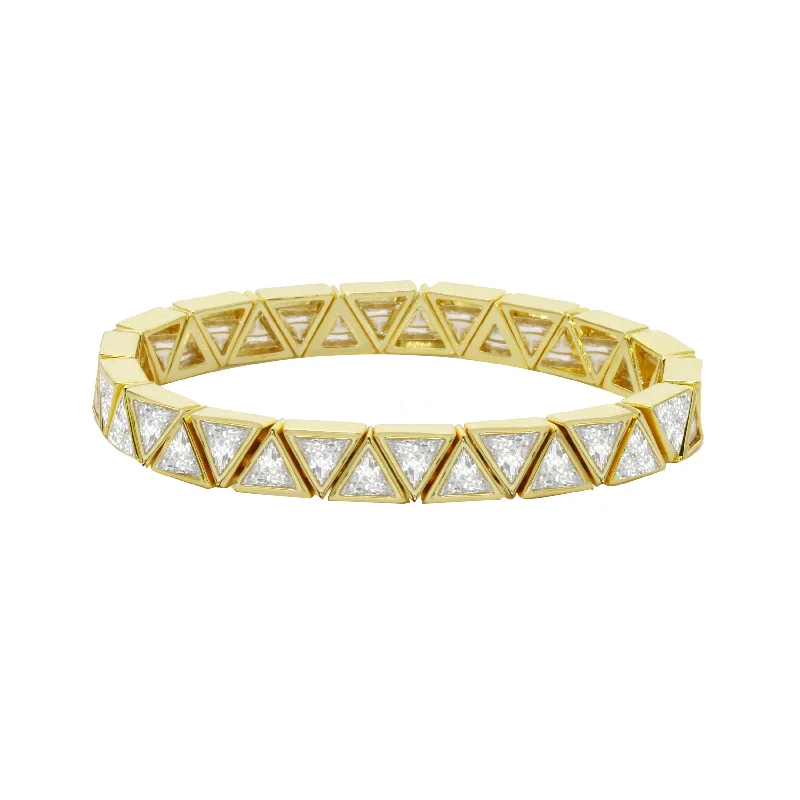 All Diamond Triangle Stretchy Bracelet