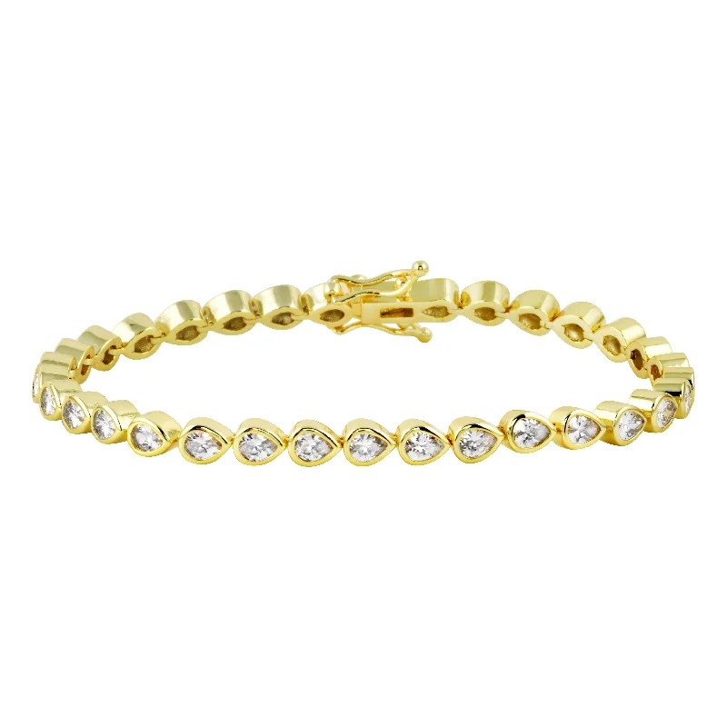 Bezel Drop Tennis Bracelet