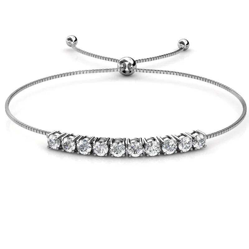 Cameron 18k White Gold Plated Bracelet with Swarovski Crystals