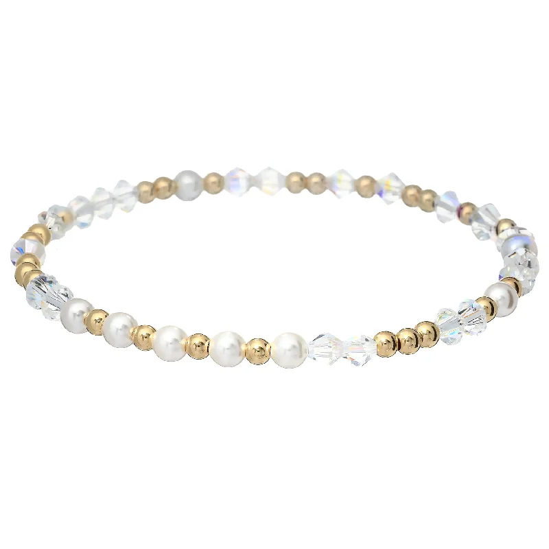 "SHINNY EMMA" Pearls and Crystals Bracelet