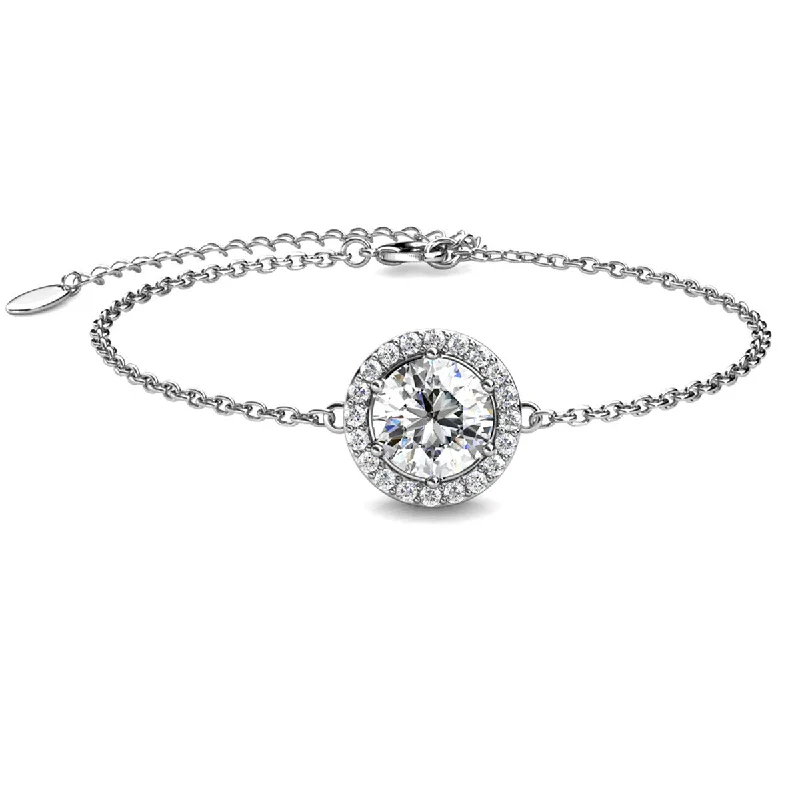 Blake 18k White Gold Plated Bracelet with Swarovski Crystals