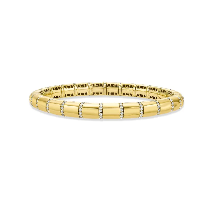 Diamond Stretch Bangle Bracelet (1.45 ct.) in 14K Gold