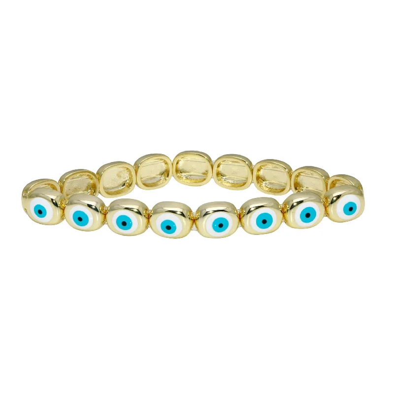 Turquoise Evil Eye Stretchy Bracelet