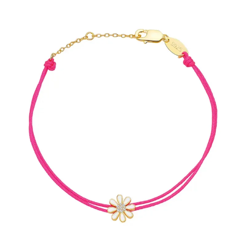 Enamel Flower String Bracelet