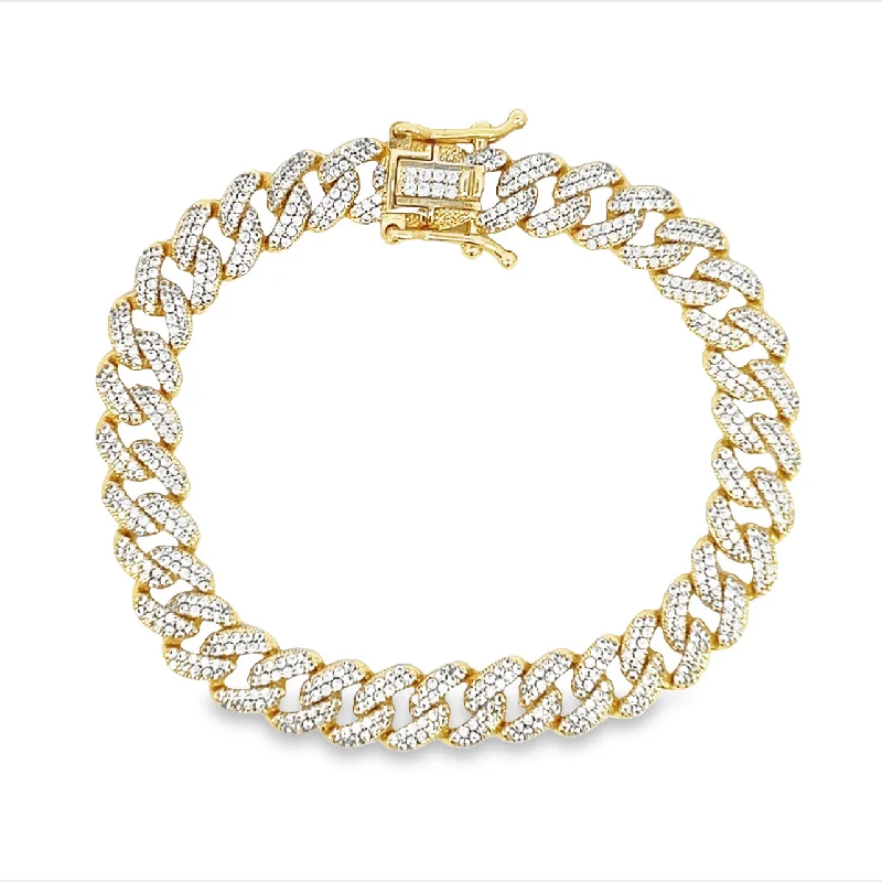 Thick Cuban Pave Bracelet